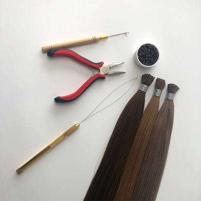 18 pulgadas de cutícula alineada I-Tip Extensiones de cabello humano 18 pulgadas de longitud del cabello