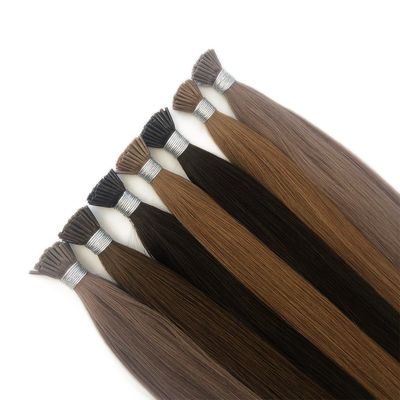 Keratina Micro Link Cabello virgen crudo Pre-enlazado I Extensiones de cabello de punta para cabello teñible