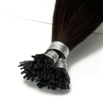 Envío Aramex 100% Remy pelo humano sin procesar abanico Y punta extensiones de cabello estilo recto