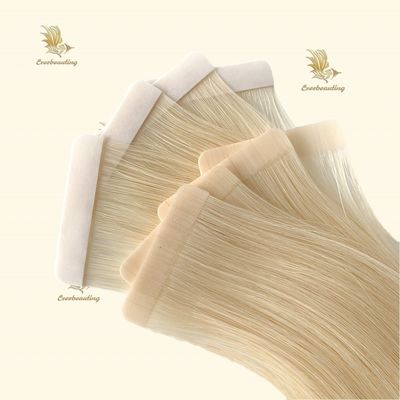 Color rubio cinta para el cabello en extensiones de cabello sin personalización