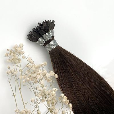 Y Tip Jet Negro Color natural Cabello vietnamita Extensiones de queratina 12-28 pulgadas de longitud