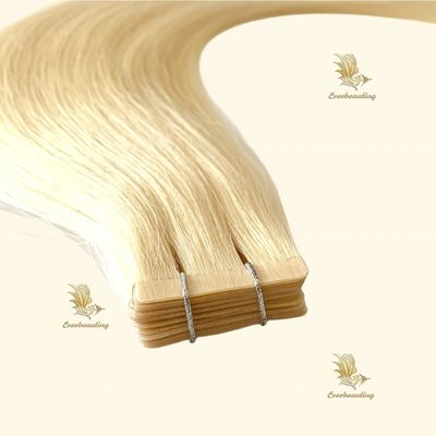 18 meses Vida Tela de color rubio teñible en extensiones de cabello suministrado directamente
