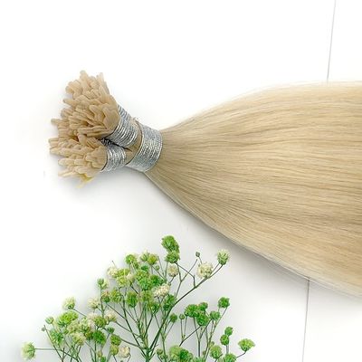 18 pulgadas Virgen Remy End grueso Keratina Ventilador de punta de extensión de cabello con 0,300 kg de peso bruto