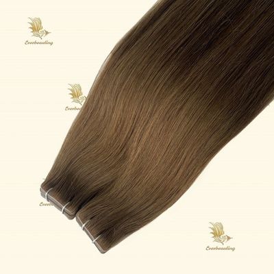 Cintas de extensión de tejido de la cutícula virgen alineada Remy cabello humano sin derramamiento de cinta-240320