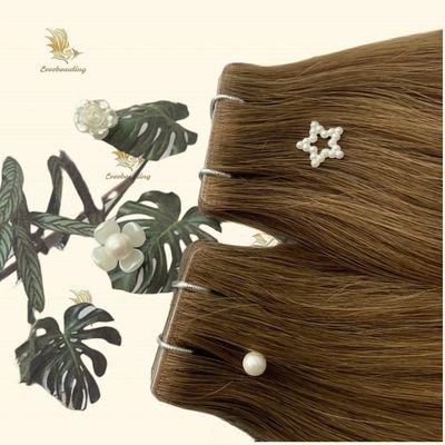 Cintas de extensión de tejido de la cutícula virgen alineada Remy cabello humano sin derramamiento de cinta-240320