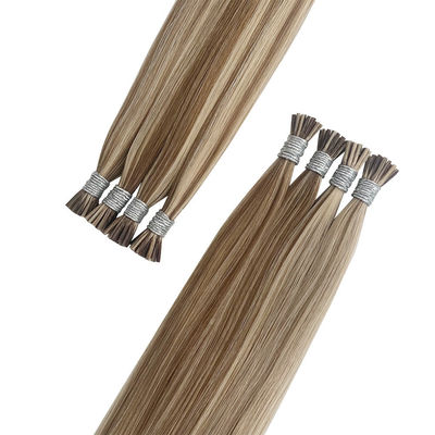 Micro anillos de 18 pulgadas Remy cutícula alineada cabello humano pre-enlazado U I Nano extensiones de punta plana
