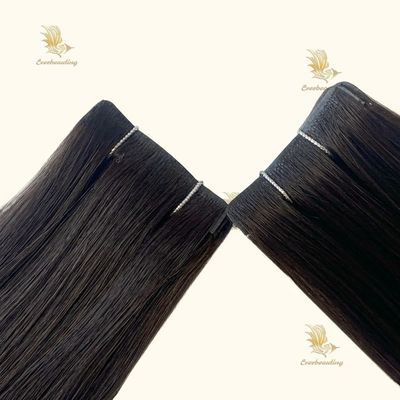 Cuticular doble dibujado intacta invisible genio recto extensiones de tejido capilar