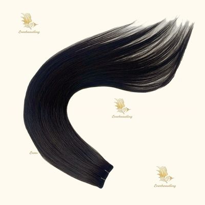 Cuticular doble dibujado intacta invisible genio recto extensiones de tejido capilar