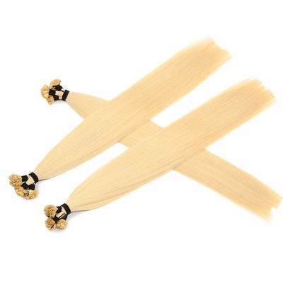 Color ligero de estilo recto 1 g / hebra de punta plana Extensiones de cabello de queratina para cabello humano
