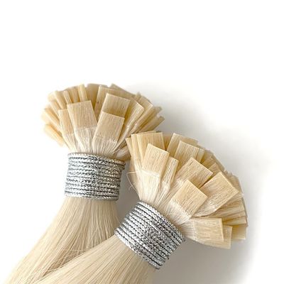Conector de cabello de tipo pre-agregado de doble dibujo Remy de punta plana de unión de cabello humano europeo