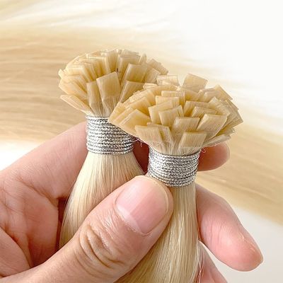 18 pulgadas de extensión de cabello de punta plana Remy cabello virgen doble dibujado con estilo pre-agregado
