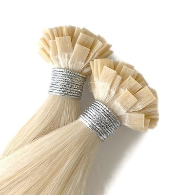 18 pulgadas de extensión de cabello de punta plana Remy cabello virgen doble dibujado con estilo pre-agregado