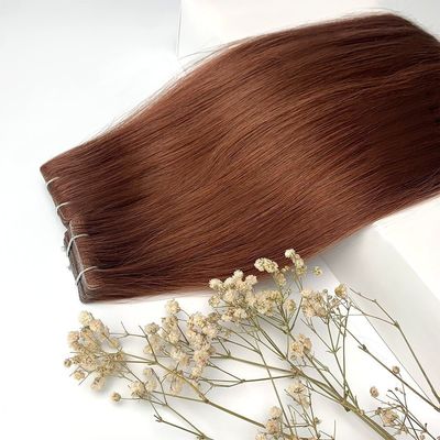 Cabello Remy Vendedor de cabello camboyano Color oscuro Hueso cabello recto cinta Invisi en extensiones