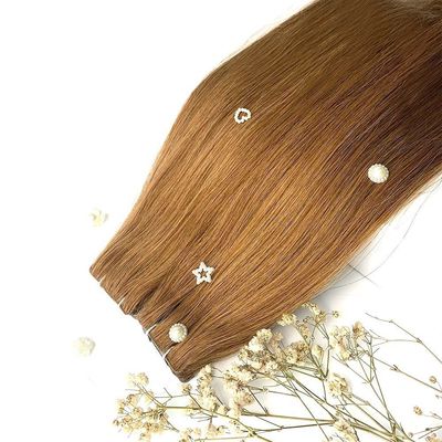 30 días de devolución reembolsos de cabello liso crudo cinta invisible en extensión de cabello humano