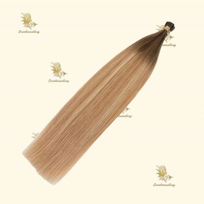 Color Balayage Doble Tirado Italiano Keratina I Tip Extensiones de cabello para sus necesidades