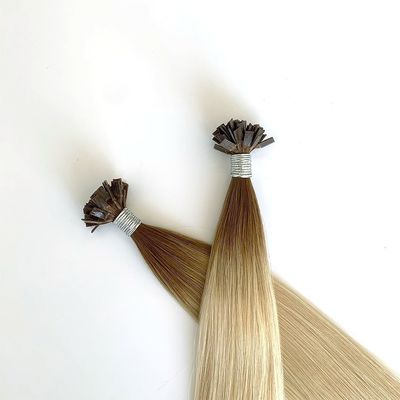 Cabello alineado con cútica doblemente dibujada Extensiones de cabello pre-enlazadas con queratina italiana