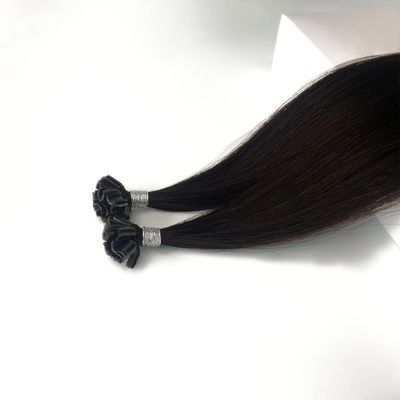 Extensiones de cabello humano doblemente dibujadas de color muti Cabello brasileño preenlazado con queratina