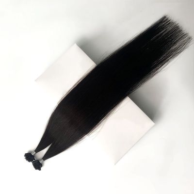 Extensiones de cabello humano doblemente dibujadas de color muti Cabello brasileño preenlazado con queratina