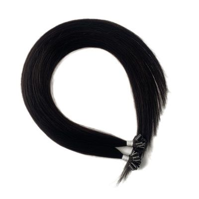 Extensiones de cabello humano doblemente dibujadas de color muti Cabello brasileño preenlazado con queratina