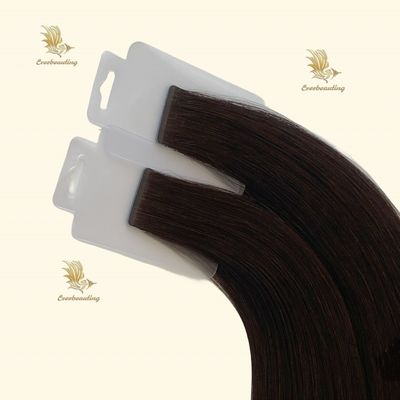 Pelo brasileño de color muti con extensiones de cabello de cinta delgada negra y chorro