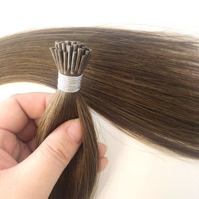 Remy Cabello Humano 12 pulgadas 30 pulgadas Negro queratina I punta Extensión de cabello para Itip-2405021