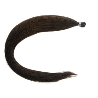 Remy Cabello Humano 12 pulgadas 30 pulgadas Negro queratina I punta Extensión de cabello para Itip-2405021