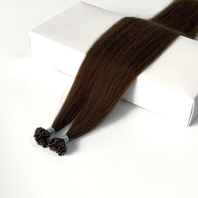 50cm*8cm*3cm Tamaño del paquete Virgen Brillante Natural U-Tip Keratina Extensión de cabello para las artes