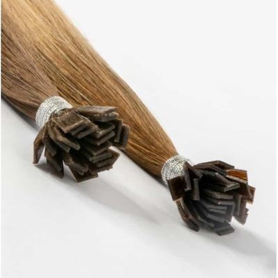 Cuticle intact Flat tip Keratin Extensions para el cabello Vendedores con proporción doble de extracción de EE.UU.