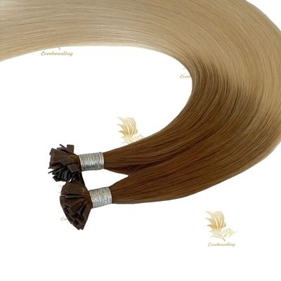 EE.UU. Proporción de doble dibujo punta plana Remy extensiones de cabello virgen pelo humano recto de queratina