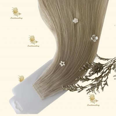 Cintas delgadas en la cutícula del cabello humano alineado cabello en masa color rubio con bastón pre-agregado