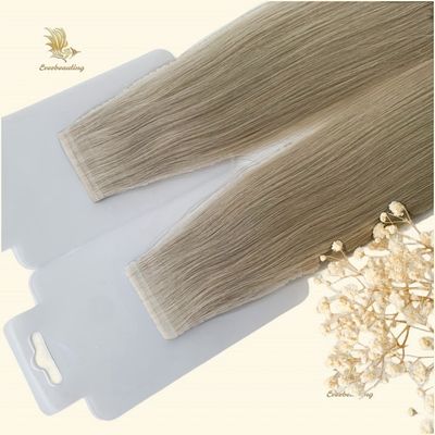 Real pelo humano Remy cinta reutilizable en extensiones de cabello Ceniza Platino Blonde Tipo de palo