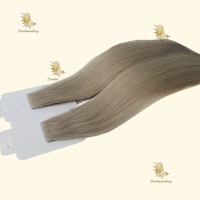 Real pelo humano Remy cinta reutilizable en extensiones de cabello Ceniza Platino Blonde Tipo de palo