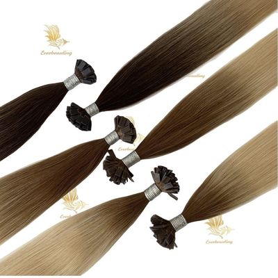 Suministrando cabello de punta plana teñible en buena con 50.00cm * 8.00cm * 3.00cm Tamaño del paquete