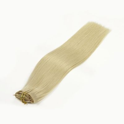Clip en extensiones de cabello 100% humano crudo Clip en cabello indio sin derramamiento Dyeable