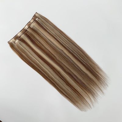 Clip en extensiones de cabello 100% humano crudo Clip en cabello indio sin derramamiento Dyeable