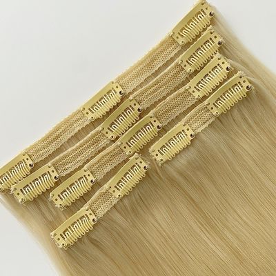 Clip en extensiones de pelo ruso textura recta y estilo pre-agregado garantizado