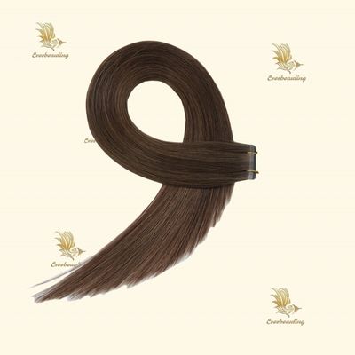 Populares colores de balayage doble dibujado cinta de pelo humano real extensiones de estilo recto