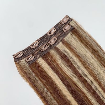 100g/PC 20 pulgadas Grado más alto 13A Doble clip en extensión de cabello para mujeres blancas