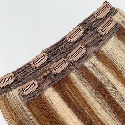 100g/PC 20 pulgadas Grado más alto 13A Doble clip en extensión de cabello para mujeres blancas