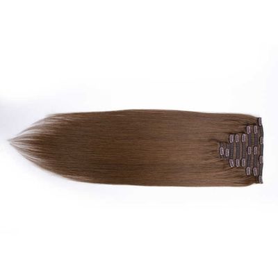 100% ruso de pelo humano remy clip Ins Bodywave textura en la extensión de cabello humano virgen