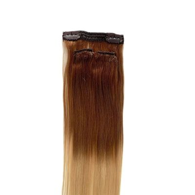 100% ruso de pelo humano remy clip Ins Bodywave textura en la extensión de cabello humano virgen