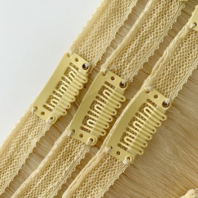 Clip de pelo virgen ruso en extensiones de cabello humano clip de estilo pre-enlazado 100g /pc