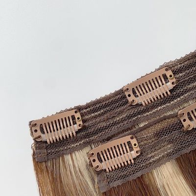Cabello Superior 20 pulgadas de color claro Remy Clip Ins de cabello humano Extensiones Vendedor Dyeable