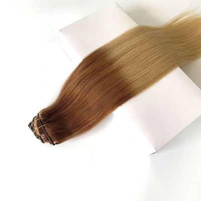 Bodywave Clip Ins 100% Remy Extensión de cabello humano extremos gruesos para la textura del cabello teñible