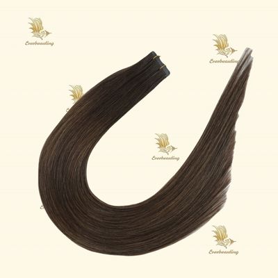 22 pulgadas de cinta marrón en extensiones de cabello Tipo pre-agregado de la varilla para el diseño de la cinta invisible