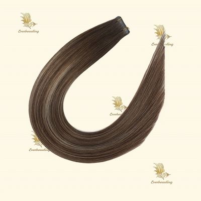 22 pulgadas de cinta marrón en extensiones de cabello Tipo pre-agregado de la varilla para el diseño de la cinta invisible