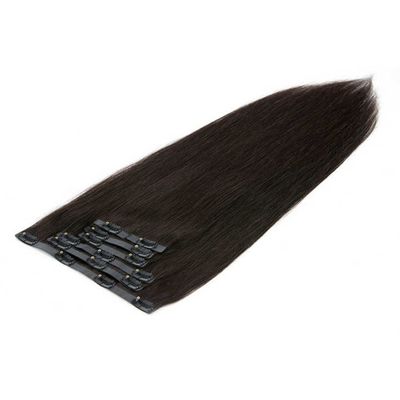 Cabello humano verdadero de Europa Clip en extensiones de cabello doble dibujado cabello Remy coloreado