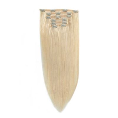 Extensiones de cabello de punta gruesa invisible PU crudo rubia sin costura