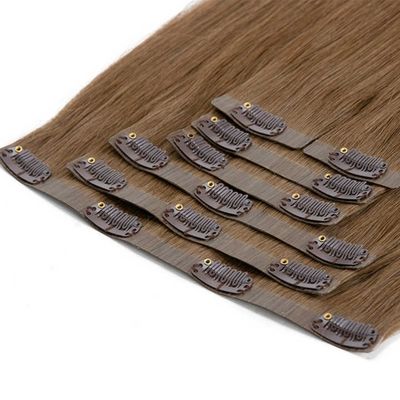 Extensiones de cabello vietnamitas sin costura con clips de estilo pre-enlazados y no