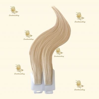 Cintas invisibles extensiones de cabello doble dibujado rubio europeo ruso cabello humano sin enredos